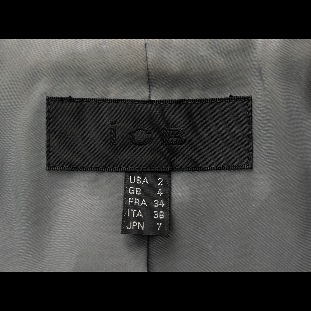 日本都會品牌ICB灰色純羊毛單扣長袖西裝外套-細節圖7