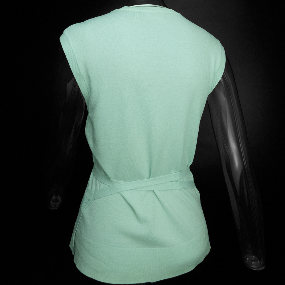 GIORDANO佐丹奴青色綁帶針織背心-細節圖3