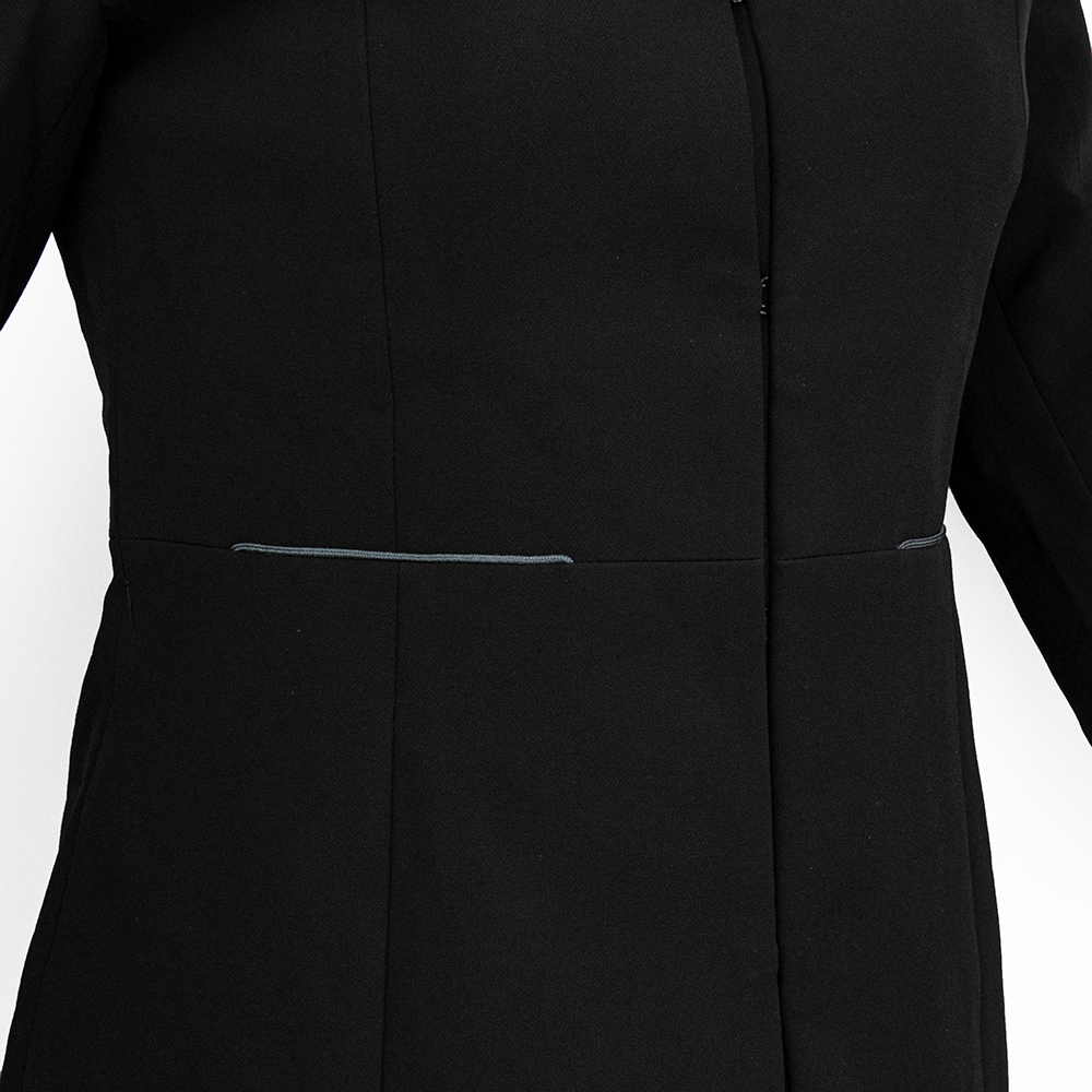 法國品牌蘭蔻Lancôme黑色中長版七分袖西裝外套 員工裝 34號-細節圖4