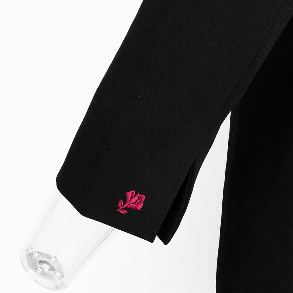 法國品牌蘭蔻Lancôme黑色中長版七分袖西裝外套 員工裝 34號-細節圖6