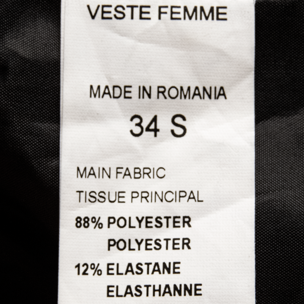 法國品牌蘭蔻Lancôme黑色中長版七分袖西裝外套 員工裝 34號-細節圖8