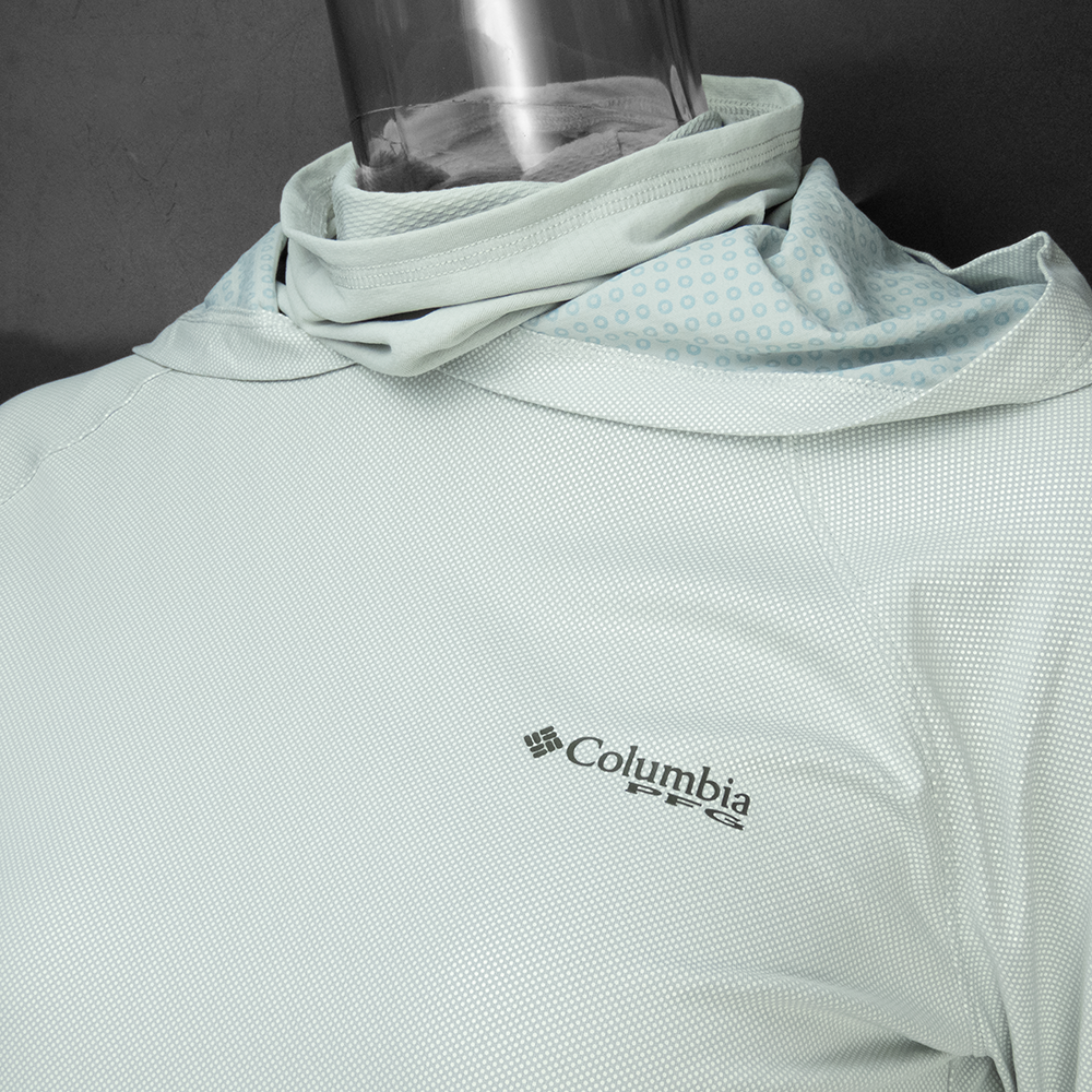 美國Columbia 哥倫比亞PFG系列特殊防曬面料戶外插袖長袖連帽上衣 M號-細節圖3