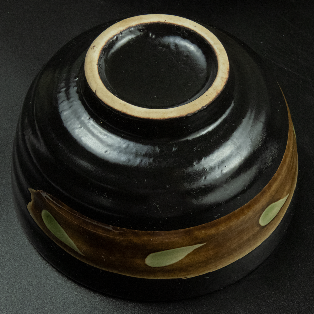 黑色 綠 螺旋 漩渦  陶瓷 飯碗 湯碗 全新未使用 48/件-細節圖3