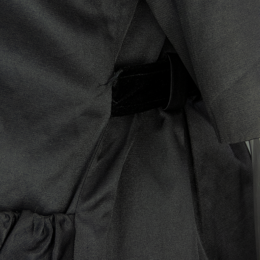 法國品牌See by Chloé黑色天鵝絨抓皺澎澎口袋五分袖外套 法國製-細節圖6