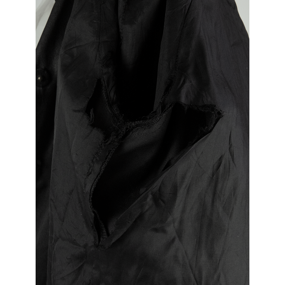 法國品牌See by Chloé黑色天鵝絨抓皺澎澎口袋五分袖外套 法國製-細節圖7