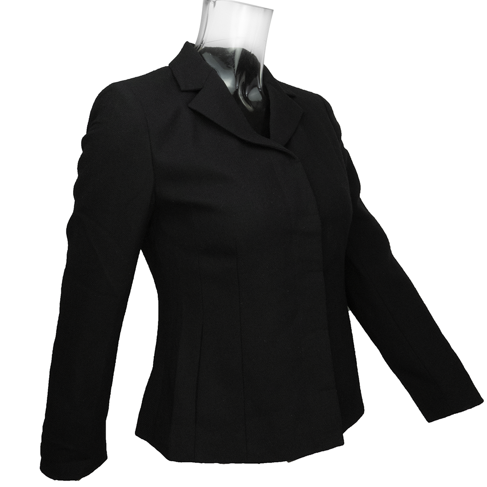 專櫃品牌EPISODE STUDIO黑色純羊毛長袖西裝外套-細節圖2