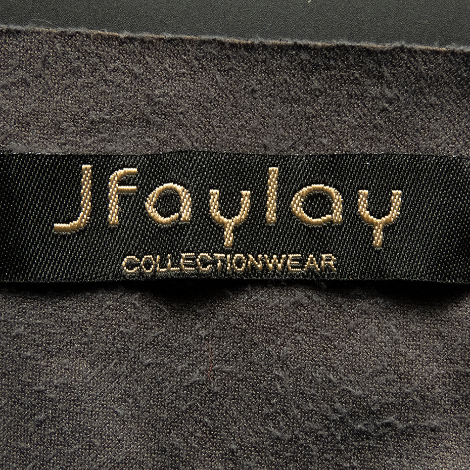 日本品牌Jfaylay深灰色麂皮流蘇短袖上衣 日本製-細節圖6