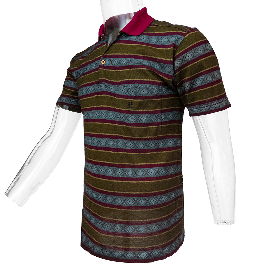 法國奢侈品牌GIVENCHY 紀梵希條紋圖騰短袖POLO衫 義大利製-細節圖2