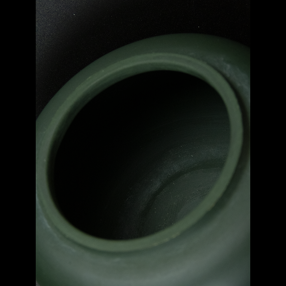 中國宜興貓眼碧綠色紫砂水平壺.西施壺-細節圖5