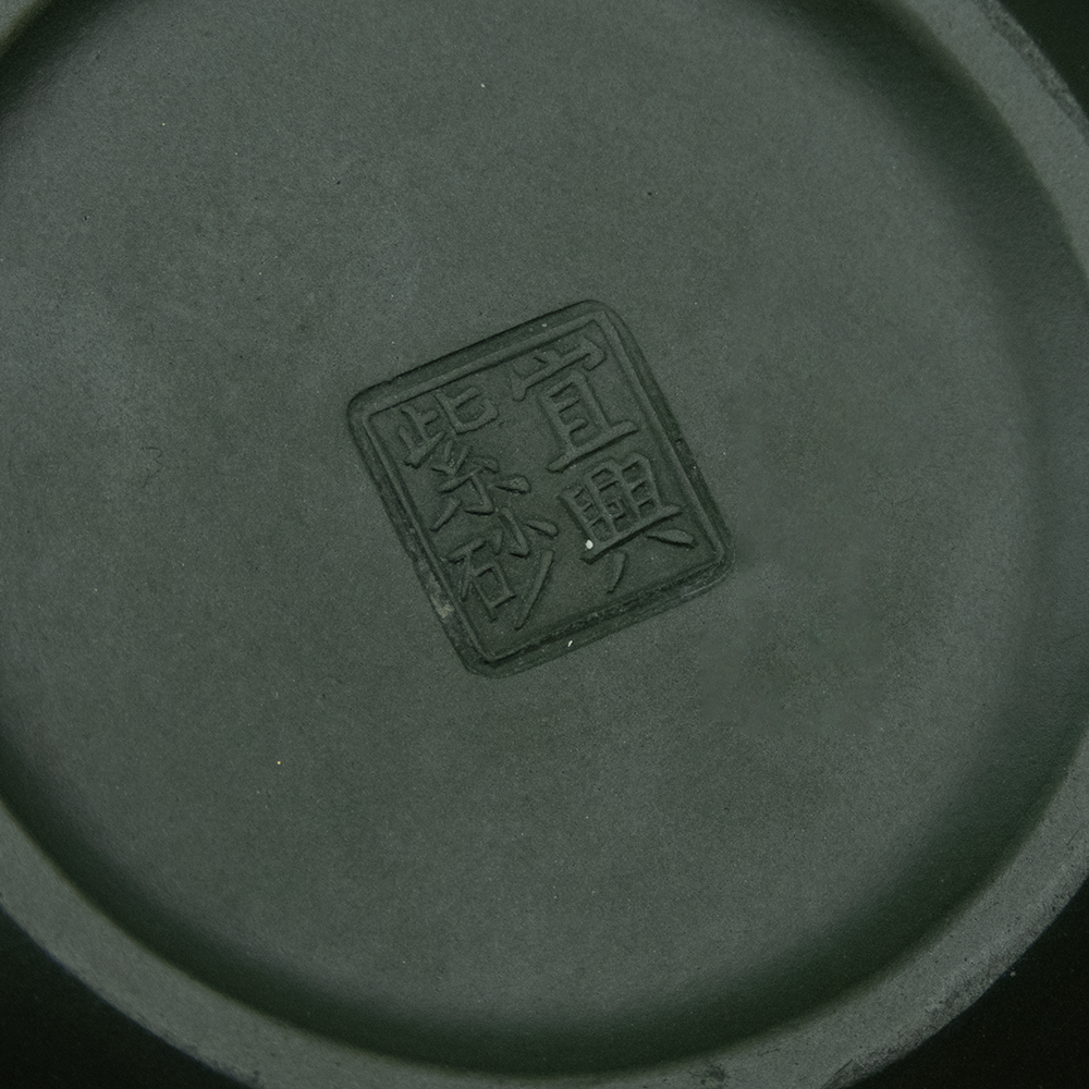 中國宜興貓眼碧綠色紫砂水平壺.西施壺-細節圖6