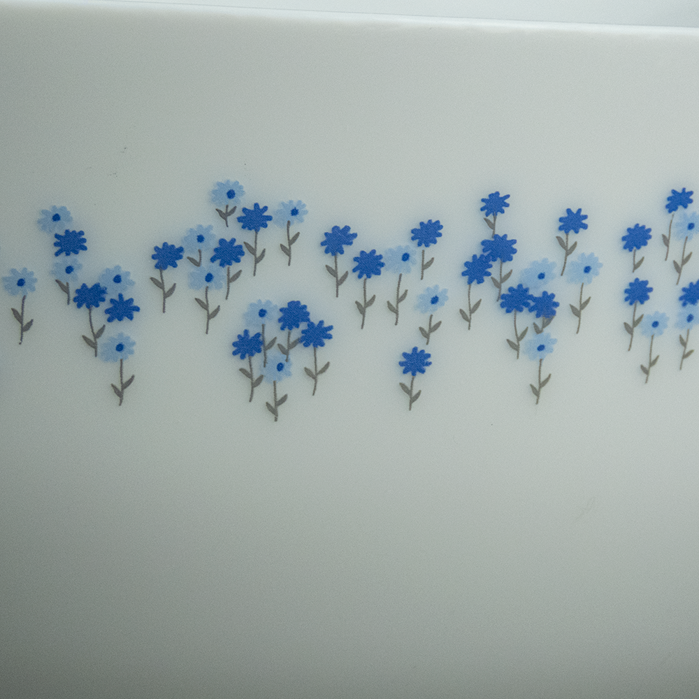 西班牙HARMONIA白底藍色小花 強化玻璃 餐盆 湯盆-細節圖3