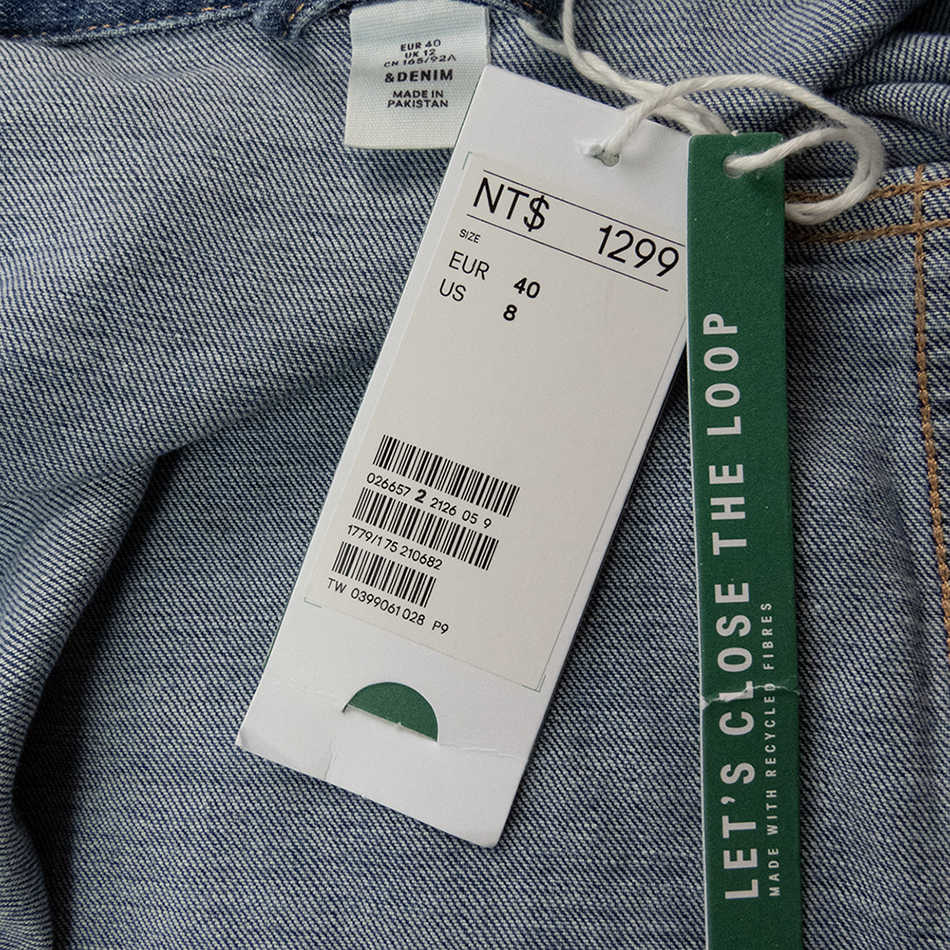 H&M短版長袖牛仔外套 8號-細節圖5