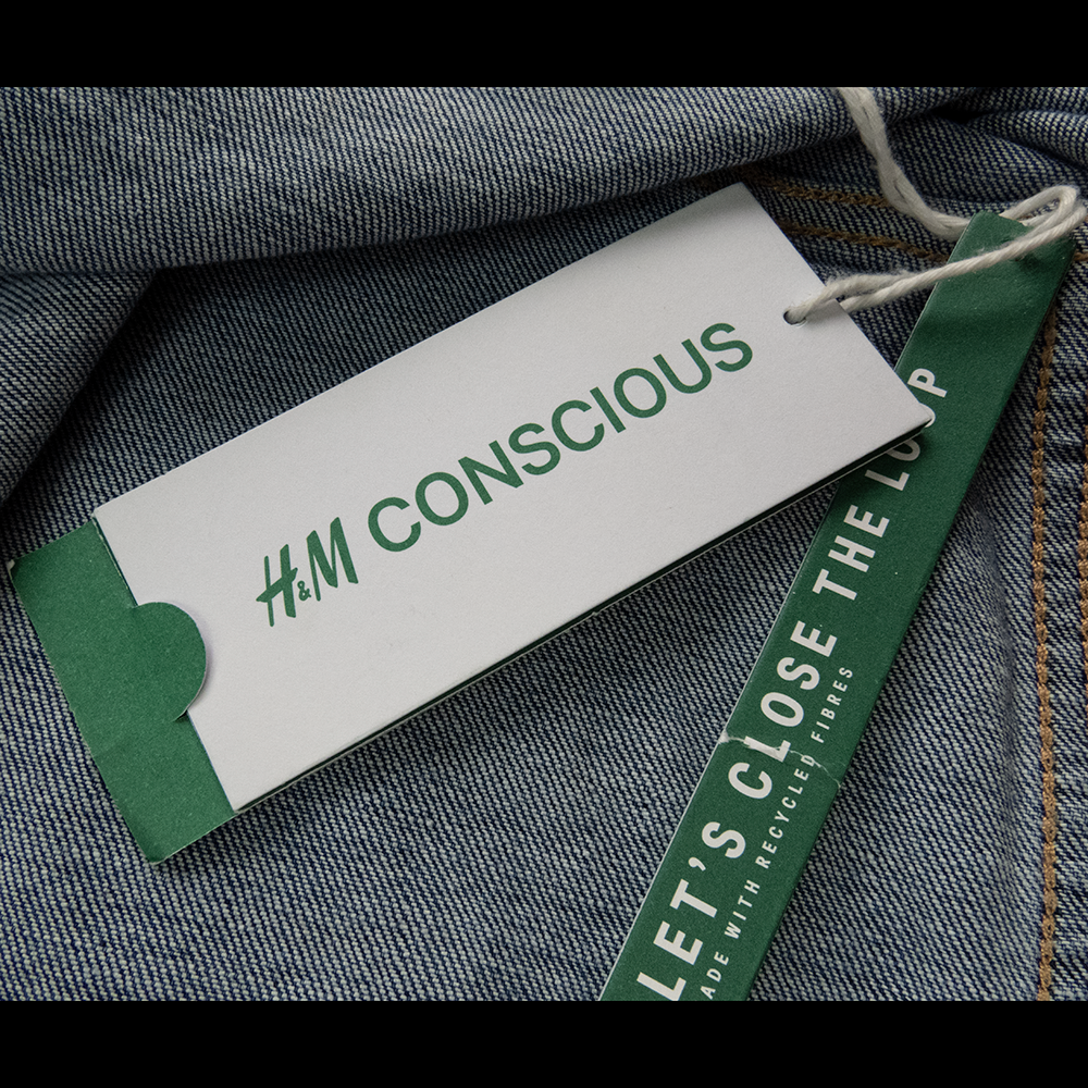 H&M短版長袖牛仔外套 8號-細節圖6