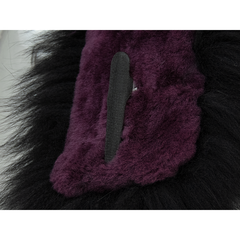 黑色狐狸毛奢華皮草圍巾-細節圖6