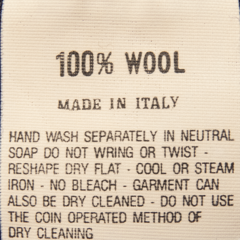 英國著名男性時尚品牌dunhill 深藍色純羊毛素面POLO領長袖毛衣 L號 義大利製-細節圖8