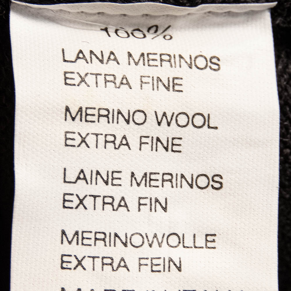 義大利品牌EDWINA古銀色美麗諾純羊毛素面POLO領長袖毛衣 義大利製 有墊肩-細節圖7