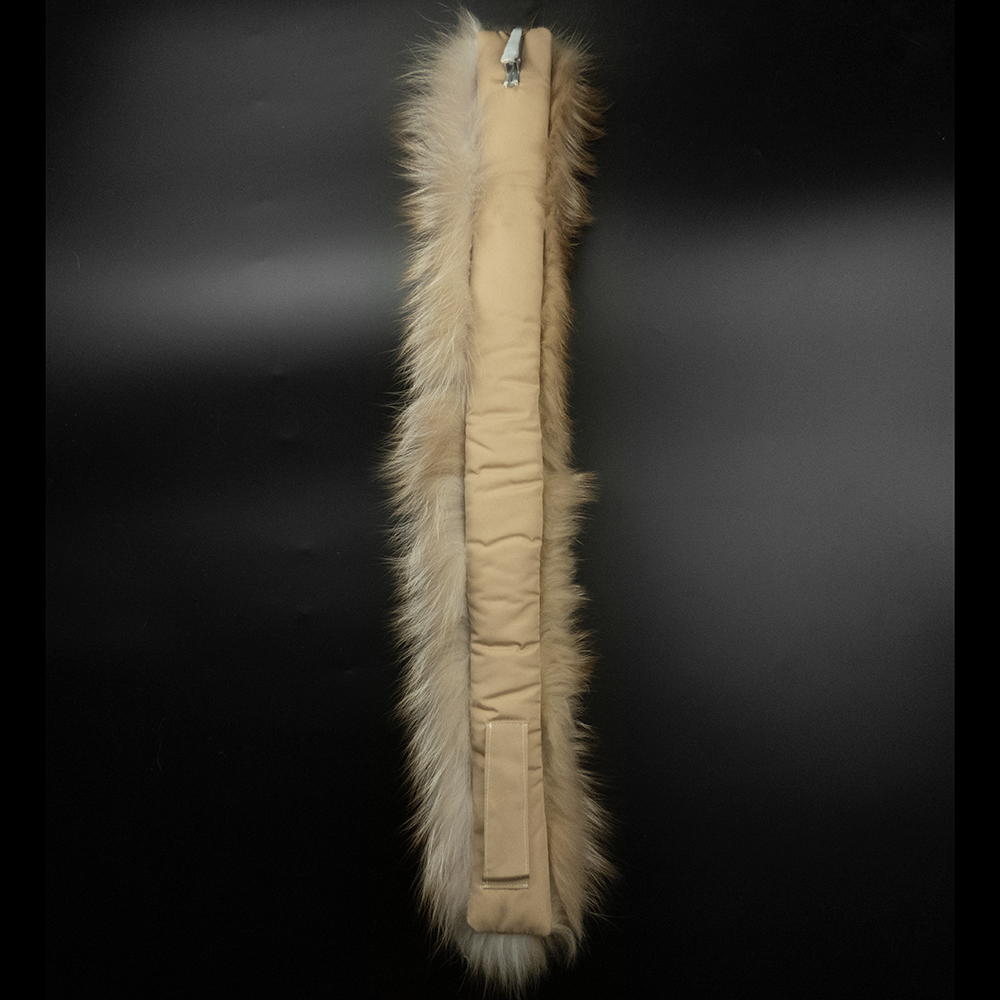 特殊紅色 狐狸皮草圍巾 原色-細節圖5