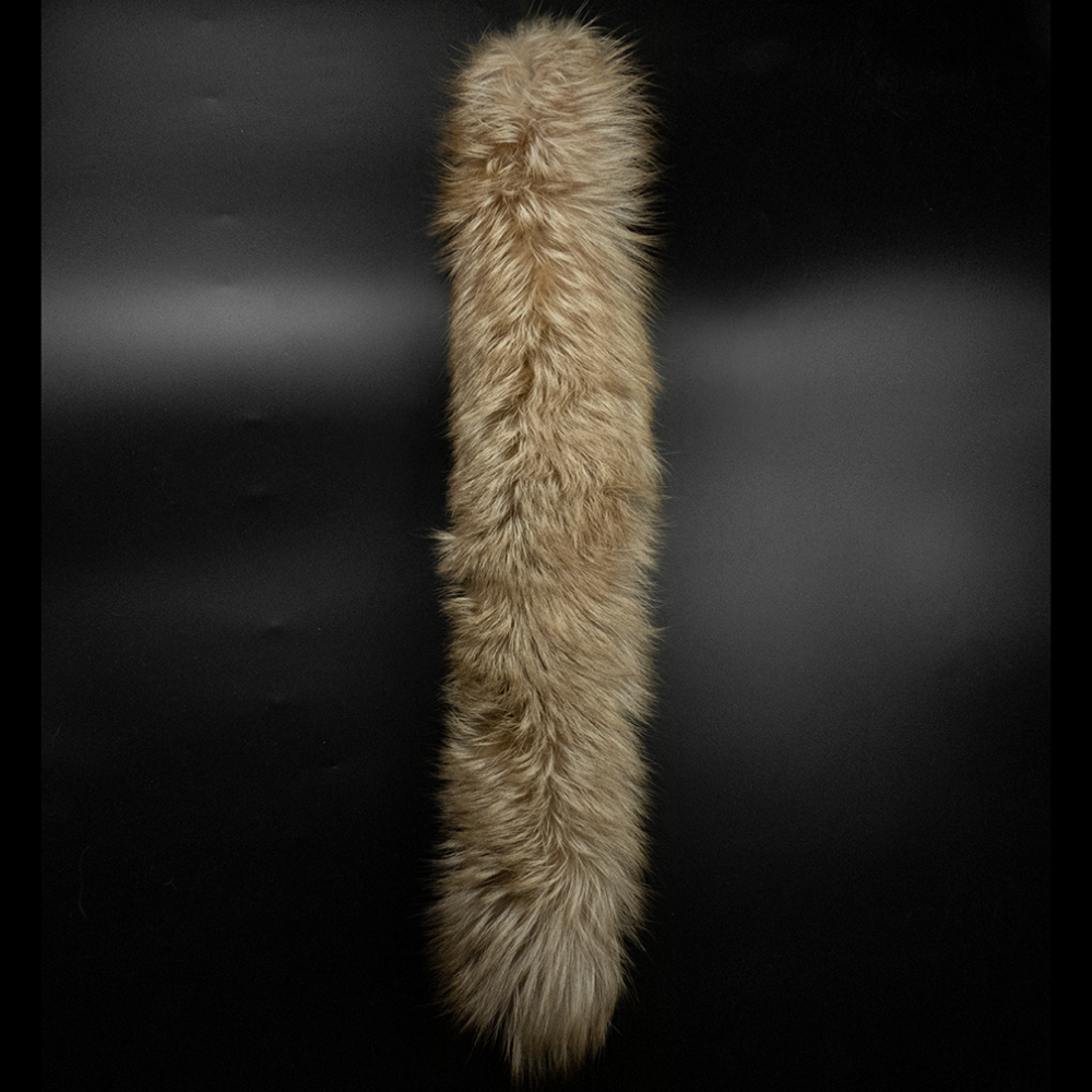 特殊紅色 狐狸皮草圍巾 原色-細節圖6