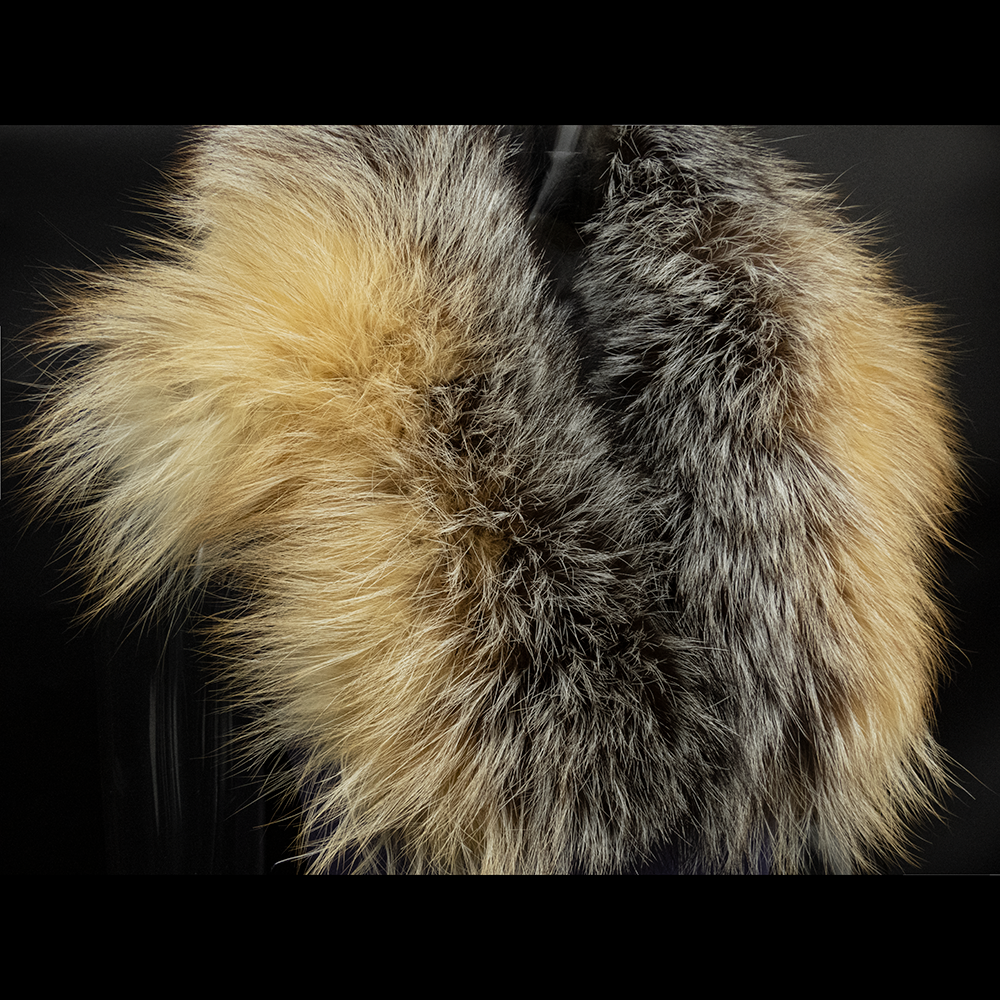 狐狸奢華漸變皮草圍巾 原皮原色 特殊造型-細節圖2