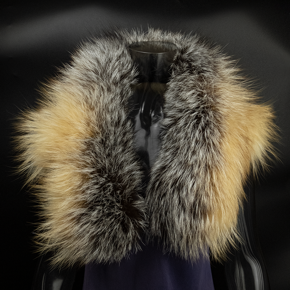 狐狸奢華漸變皮草圍巾 原皮原色 特殊造型-細節圖3