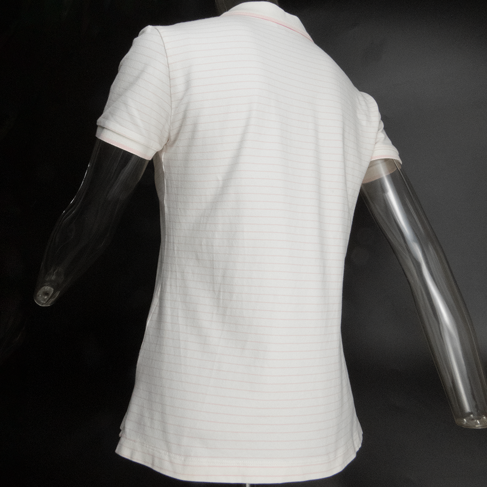 Hazzys 哈吉斯粉紅色線條水鑽小狗短袖 POLO衫 165號-細節圖4