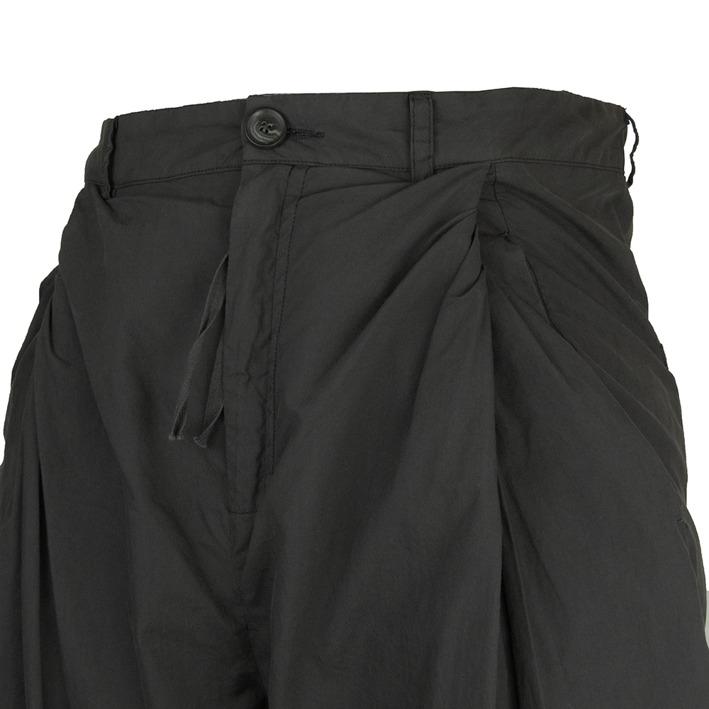 義大利時尚品牌SILENT by Damir Doma Paper Rain Sarl鐵灰色抓褶長褲 義大利製-細節圖3