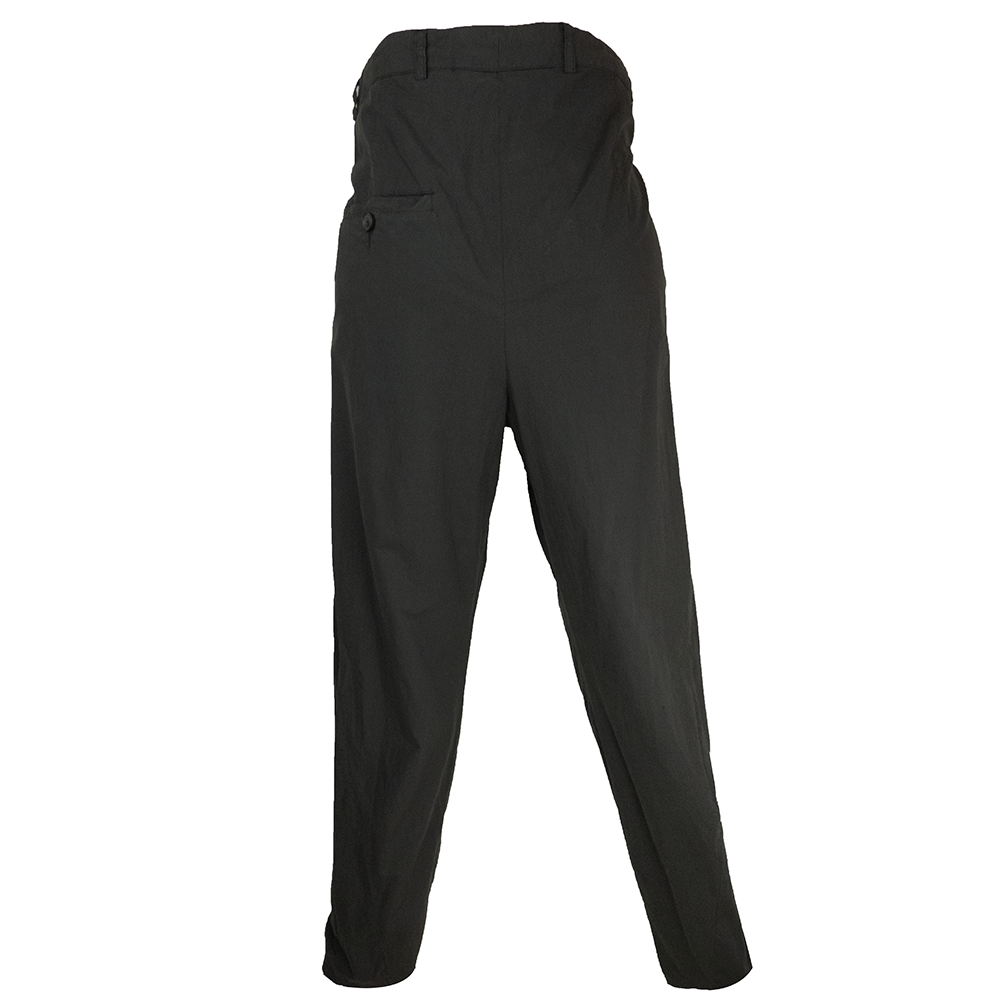 義大利時尚品牌SILENT by Damir Doma Paper Rain Sarl鐵灰色抓褶長褲 義大利製-細節圖4