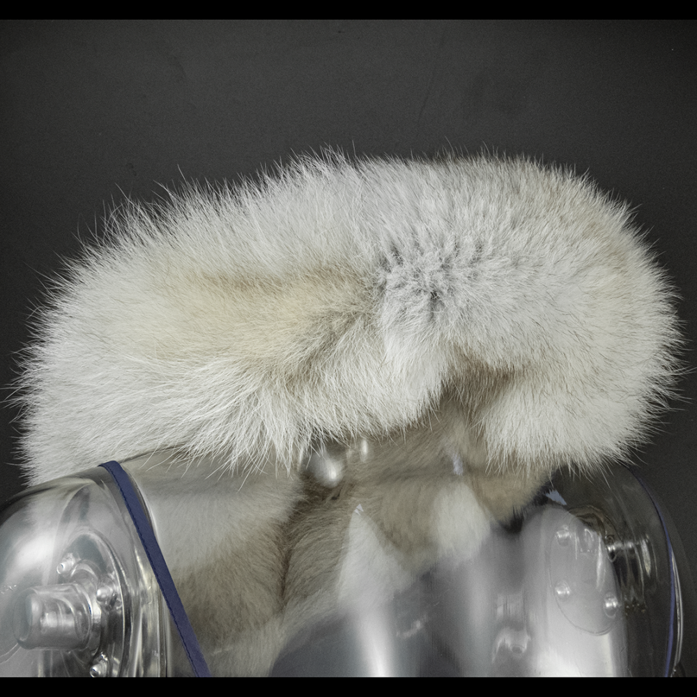 銀灰狐 狐狸尾巴皮草圍巾 A-細節圖4