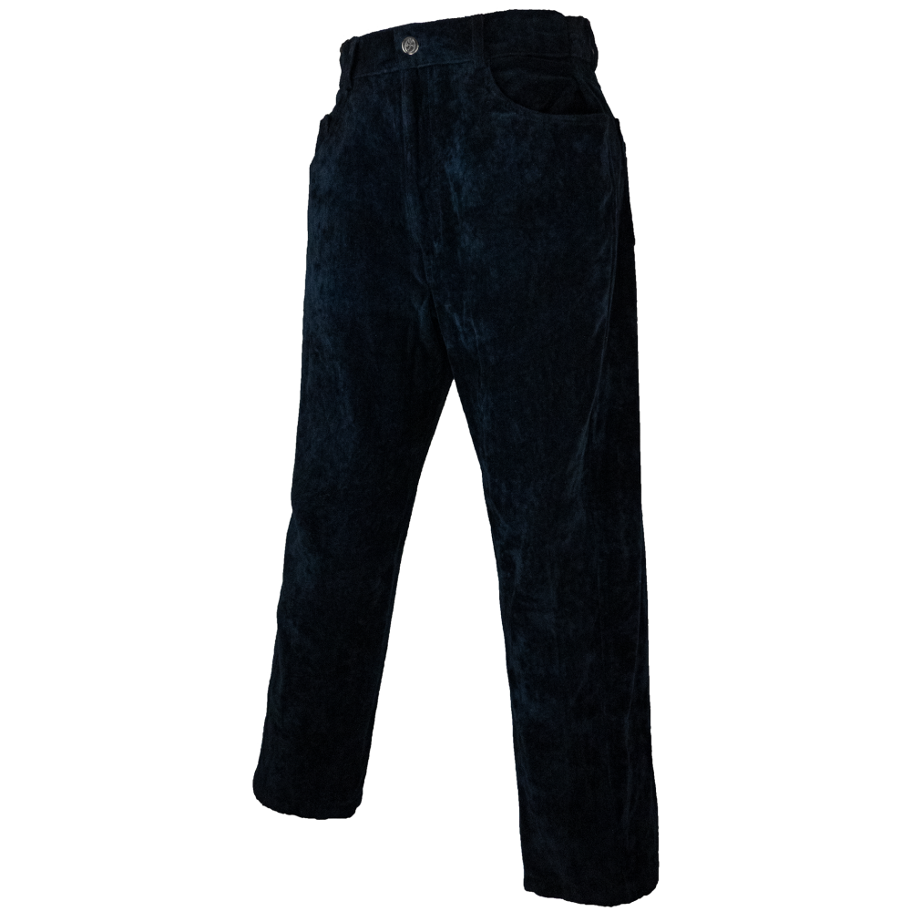 法國時裝品牌Jean-Charles de Castelbajac深藍色天鵝絨復古休閒褲 義大利製-細節圖2