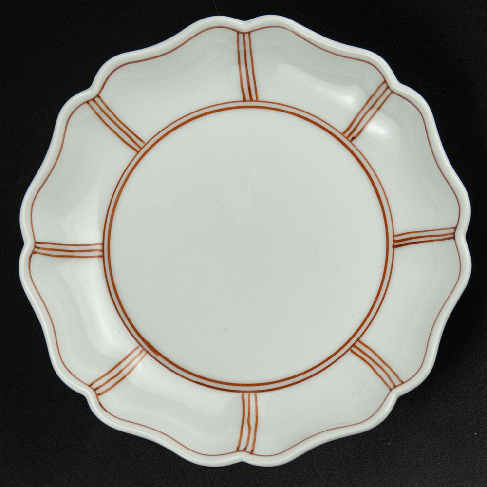 日本有田燒 草山窯 手繪 花邊 瓷盤 小碟 點心碟-細節圖2