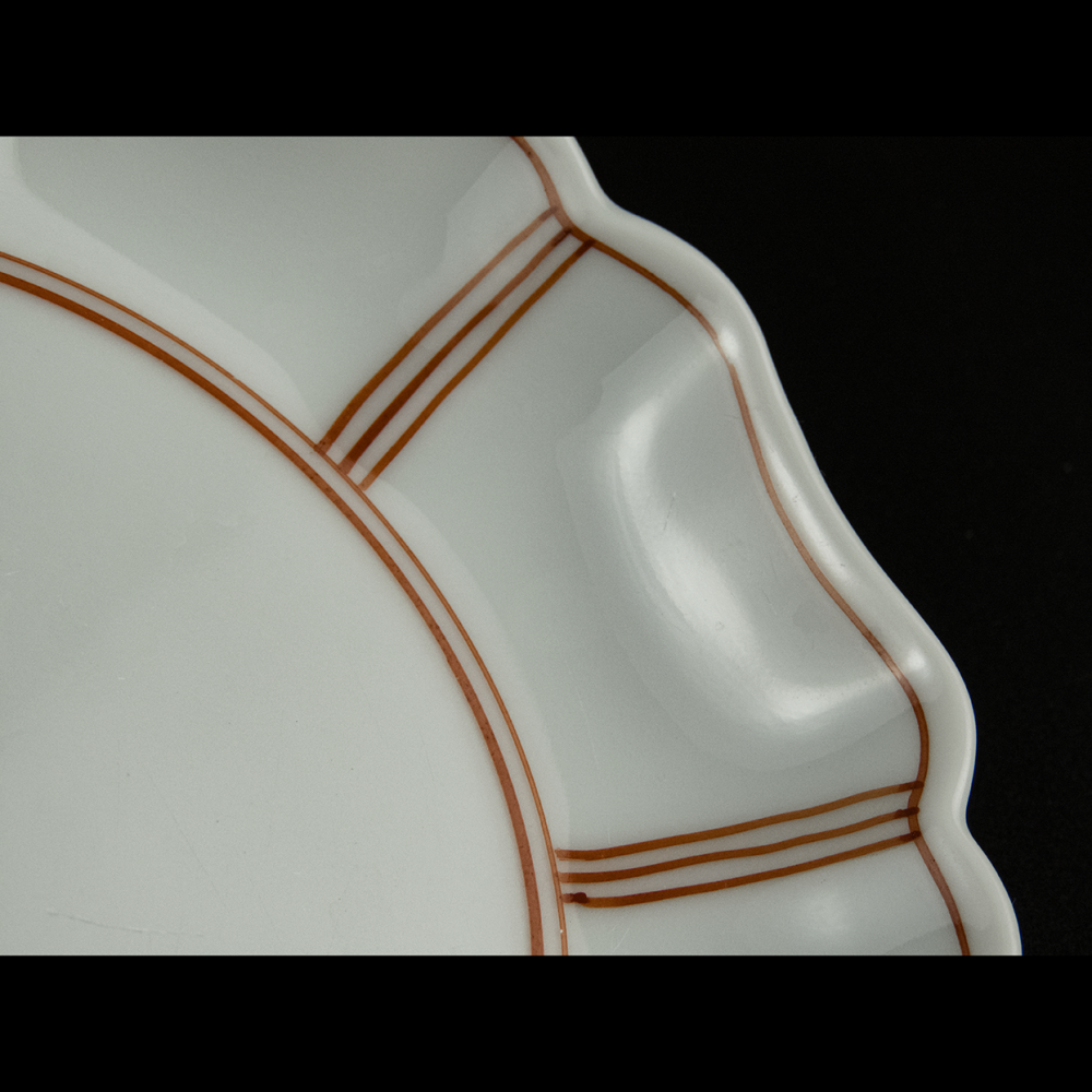 日本有田燒 草山窯 手繪 花邊 瓷盤 小碟 點心碟-細節圖3