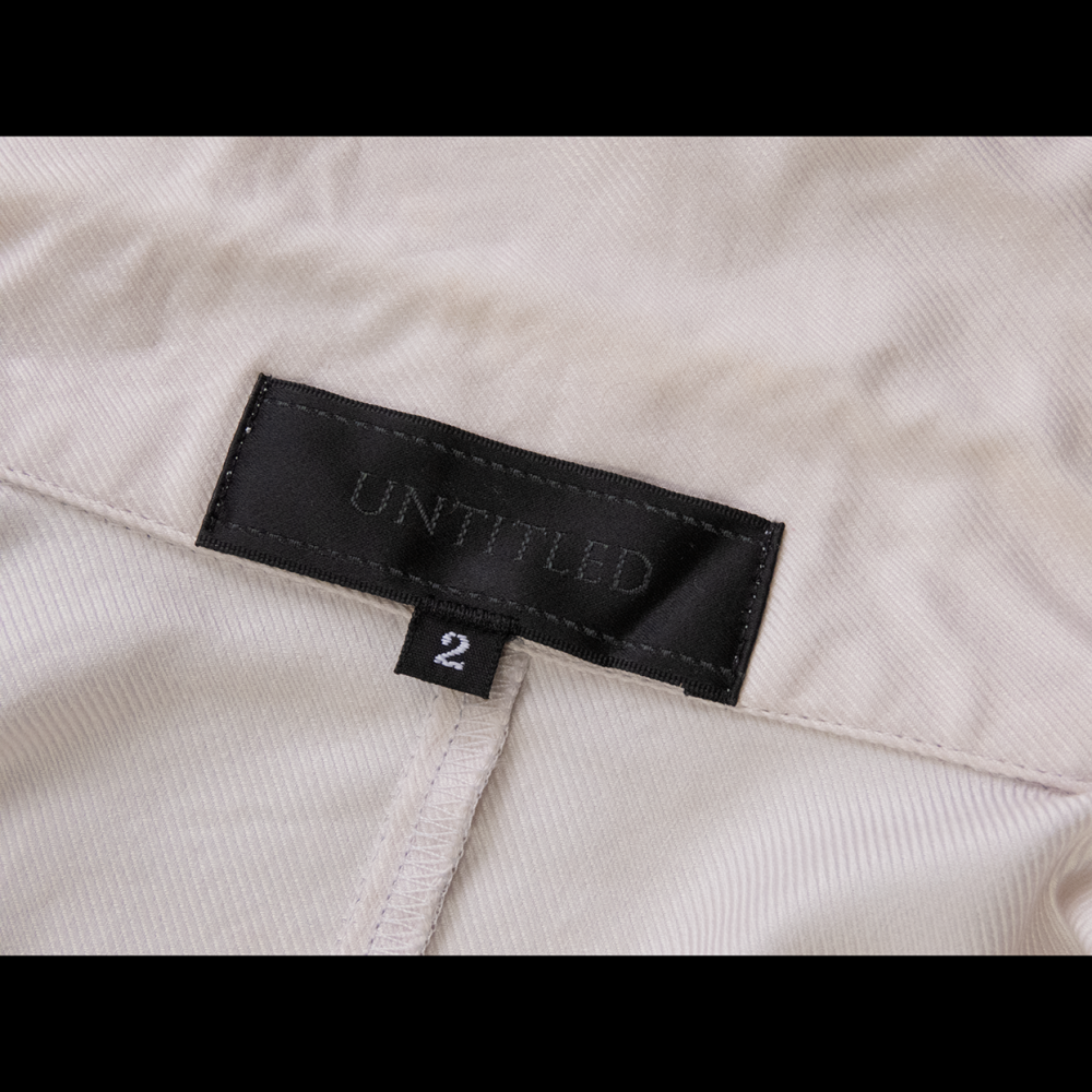 日本專櫃品牌UNTITLED淡粉色交叉腰帶長袖外套 2號 日本製-細節圖5