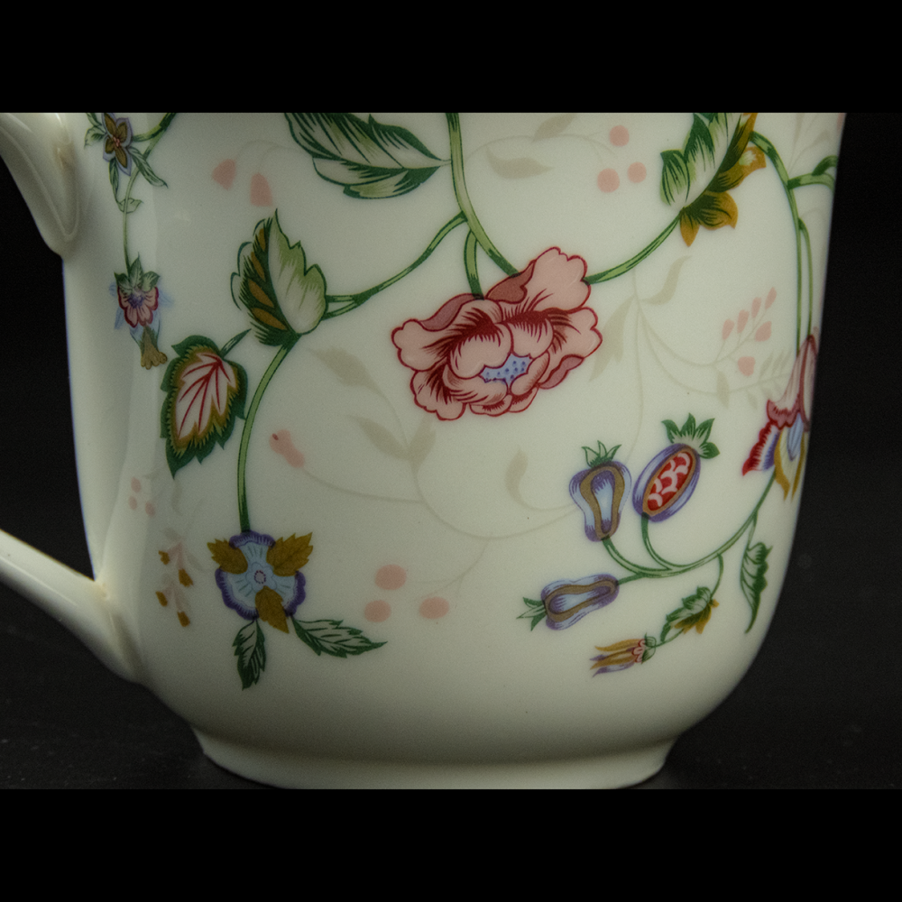 FINE PORCELAIN SESHIN TRADING纏枝花朵印花水杯 馬克杯 茶杯-細節圖4