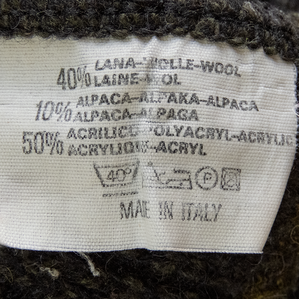 美國Arnold Palmer雨傘牌羊毛格紋羊駝毛圓領長袖毛衣 義大利製-細節圖6