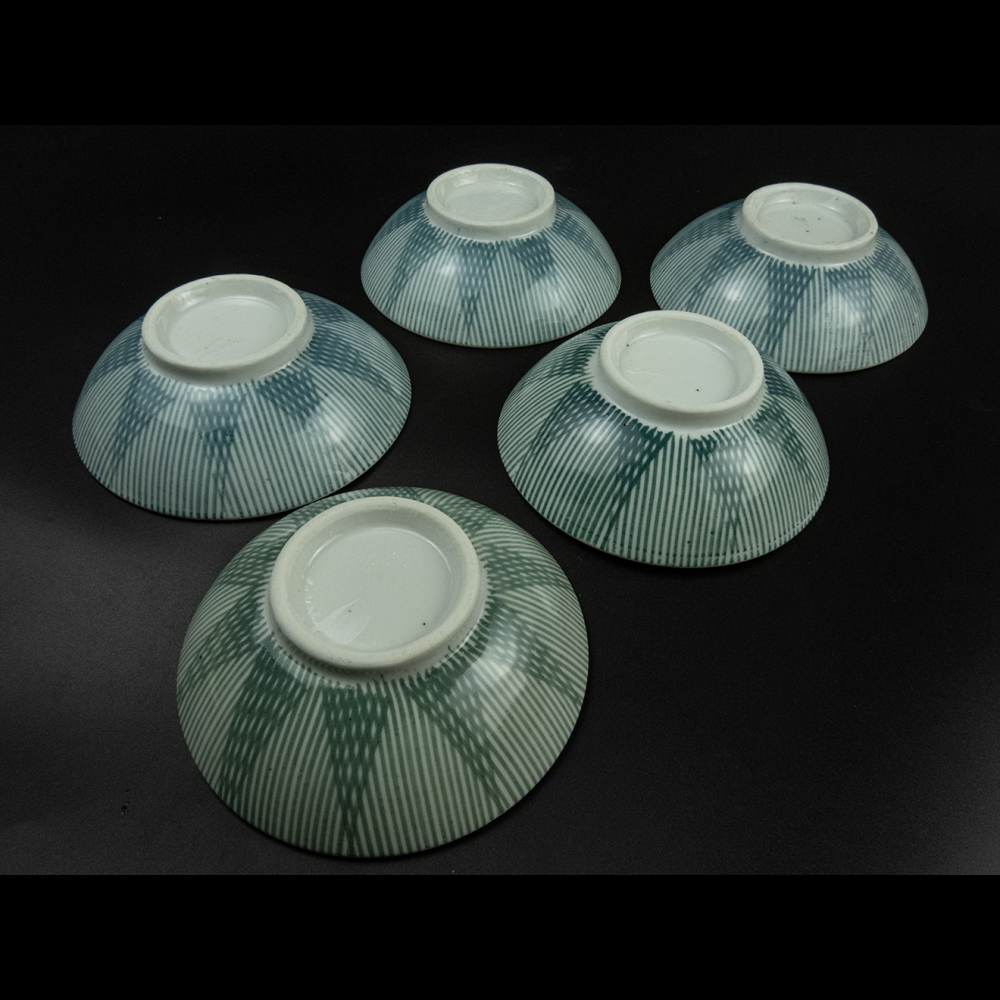 古董福字手繪交織線條陶瓷碗 老碗 全新 一件400 有六件-細節圖3