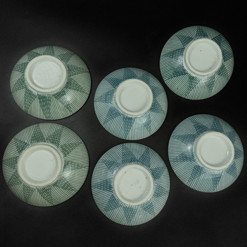 古董福字手繪交織線條陶瓷碗 老碗 全新 一件400 有六件-細節圖6