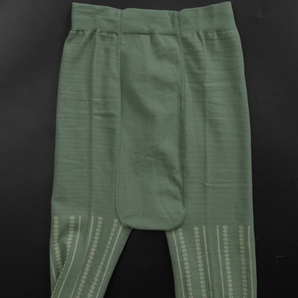 日本品牌Tsu Tsu抹茶色蠶絲緹花露趾褲襪 日本製-細節圖5