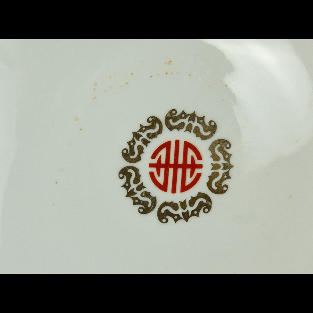 早期 大同瓷器 紅色 紅福壽 萬字 瓷碗 大碗公 大盆 巨大-細節圖3