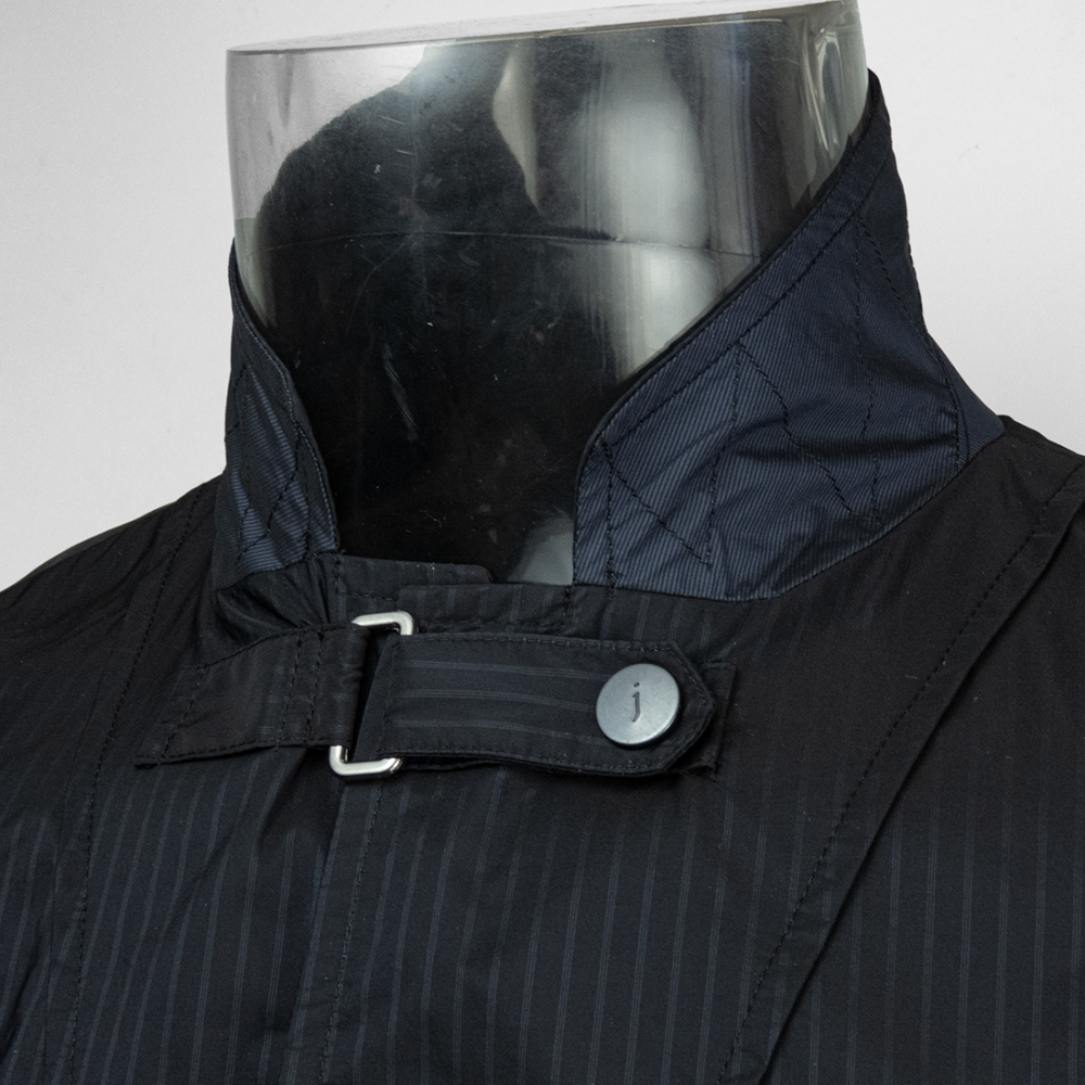 美國紐約高級男裝品牌John Varvatos條紋扣帶休閒西裝造型長袖外套 50號 義大利製-細節圖3