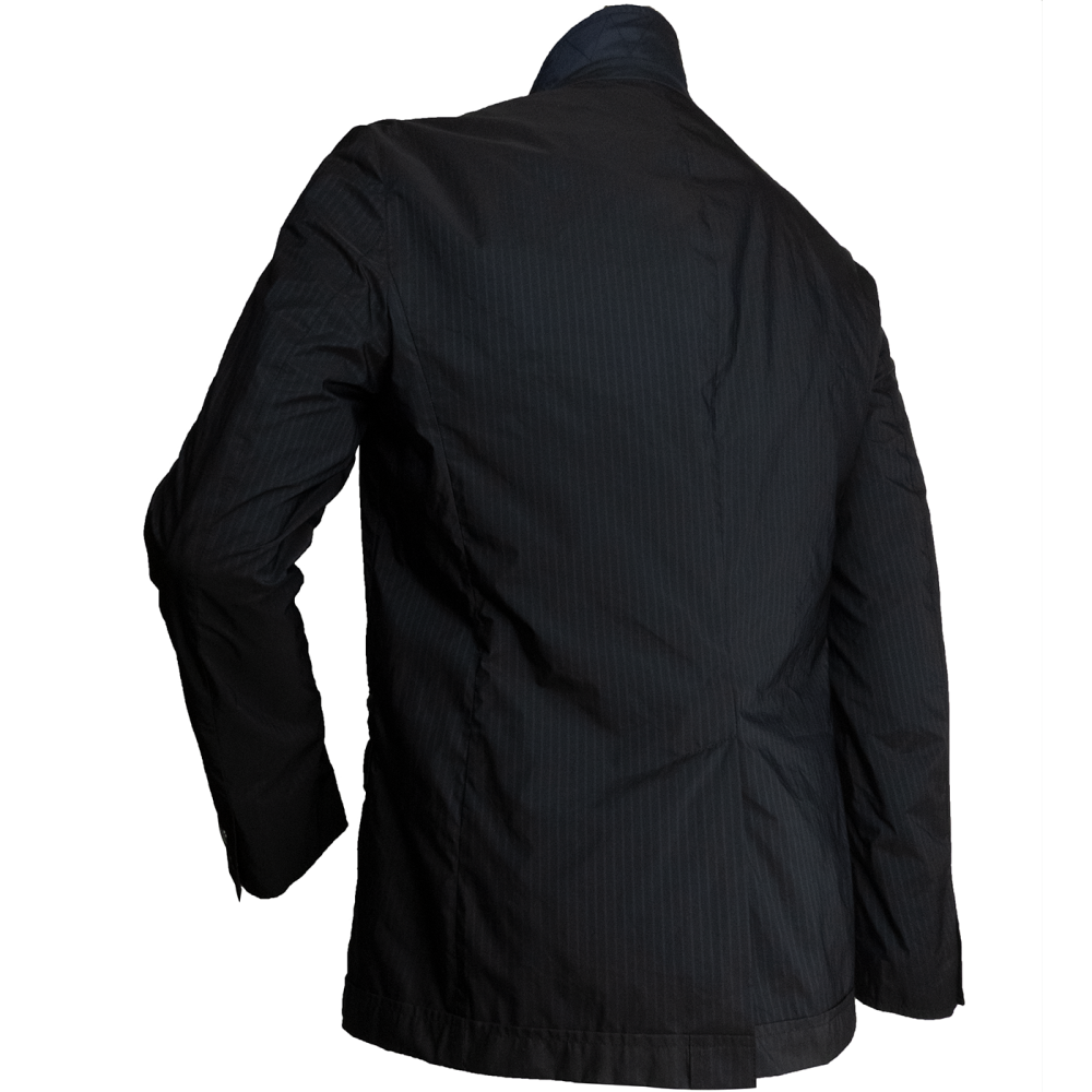 美國紐約高級男裝品牌John Varvatos條紋扣帶休閒西裝造型長袖外套 50號 義大利製-細節圖5