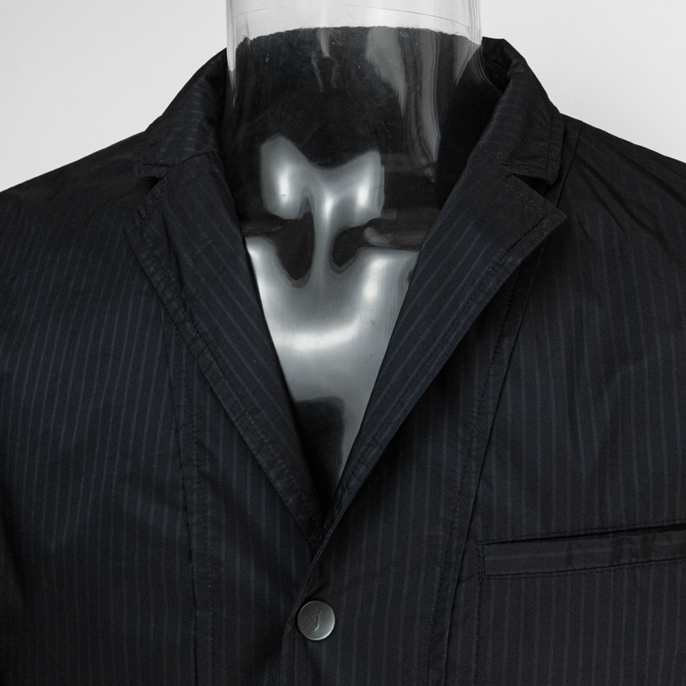 美國紐約高級男裝品牌John Varvatos條紋扣帶休閒西裝造型長袖外套 50號 義大利製-細節圖6