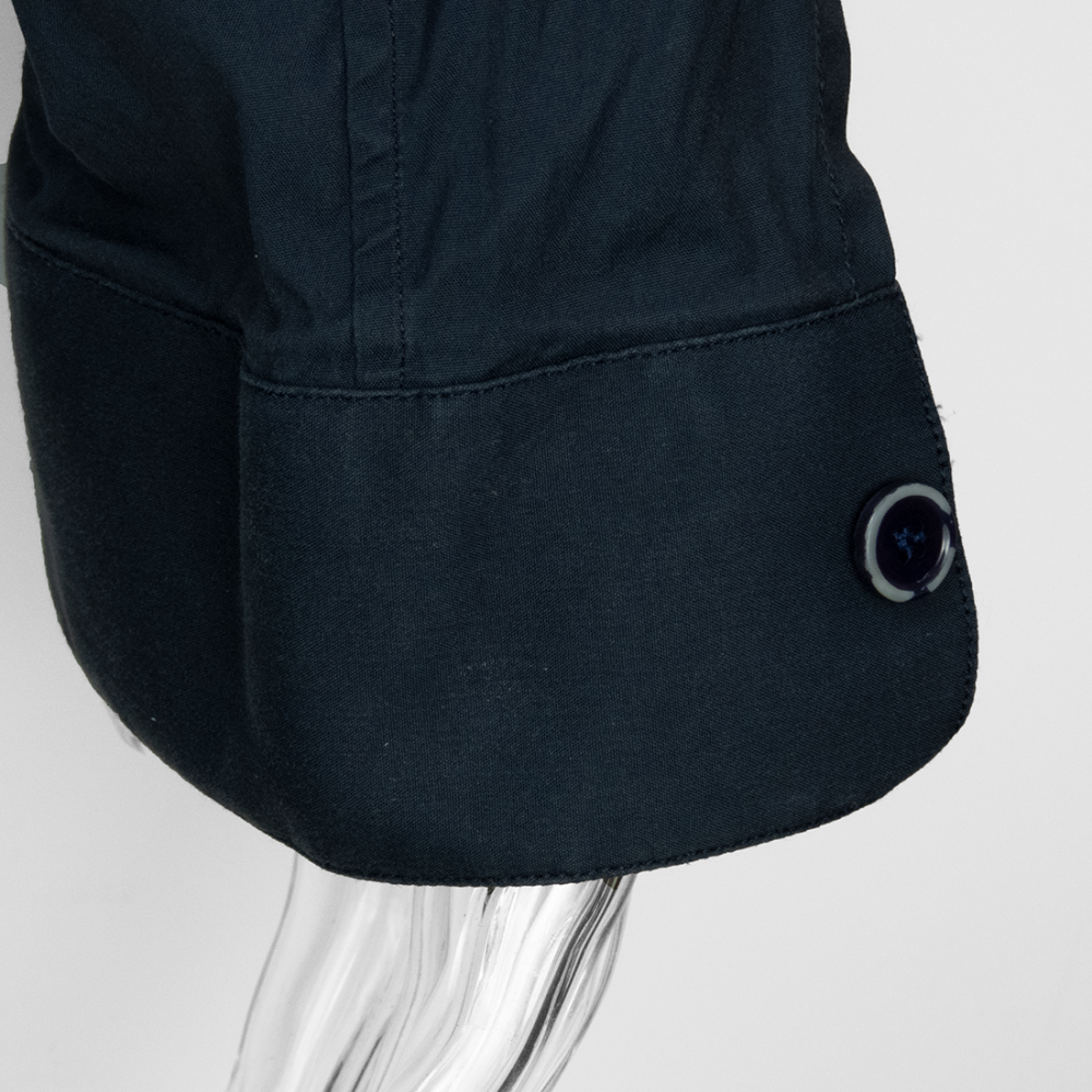 巴黎世家balenciaga藏青色素面長袖襯衫 38號 義大利製-細節圖5