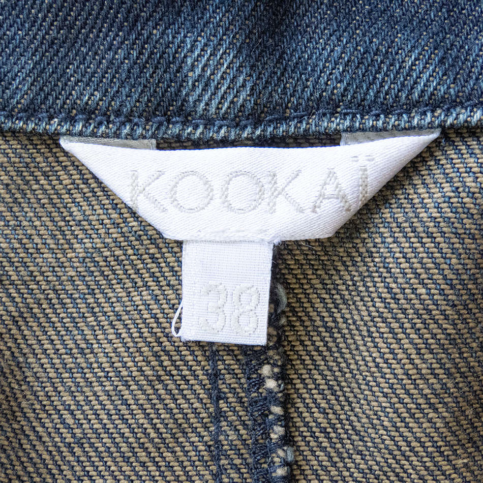 法國知名品牌KOOKAI深藍色水洗刷色丹寧牛仔外套 38號 法國製-細節圖6