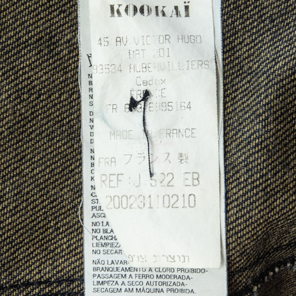 法國知名品牌KOOKAI深藍色水洗刷色丹寧牛仔外套 38號 法國製-細節圖7