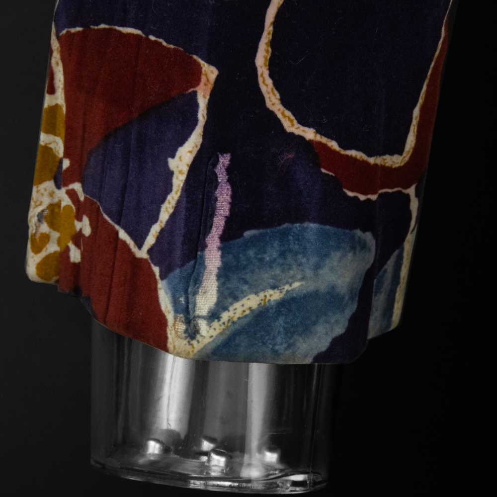 日本古著仿麂皮薄絨花朵長袖西裝外套 私人訂製-細節圖4