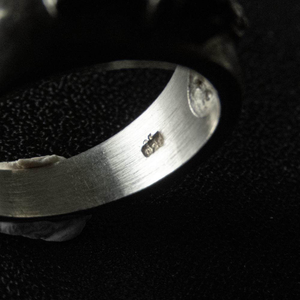 925純銀方形藍寶寬版戒指  #11-細節圖5