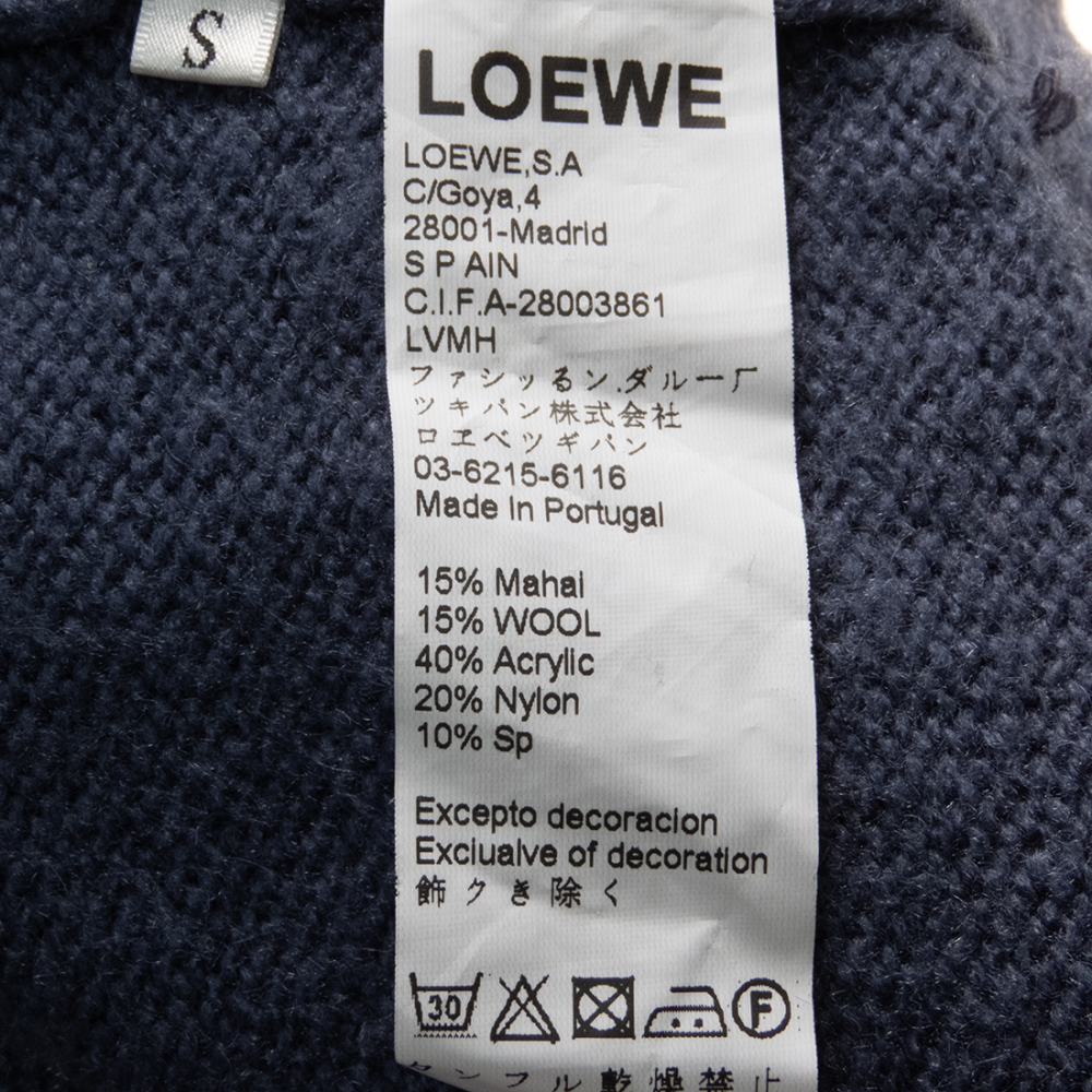 西班牙奢侈品牌LOEWE羅意威羊毛松鼠圖案logo圓領長袖毛衣-細節圖7