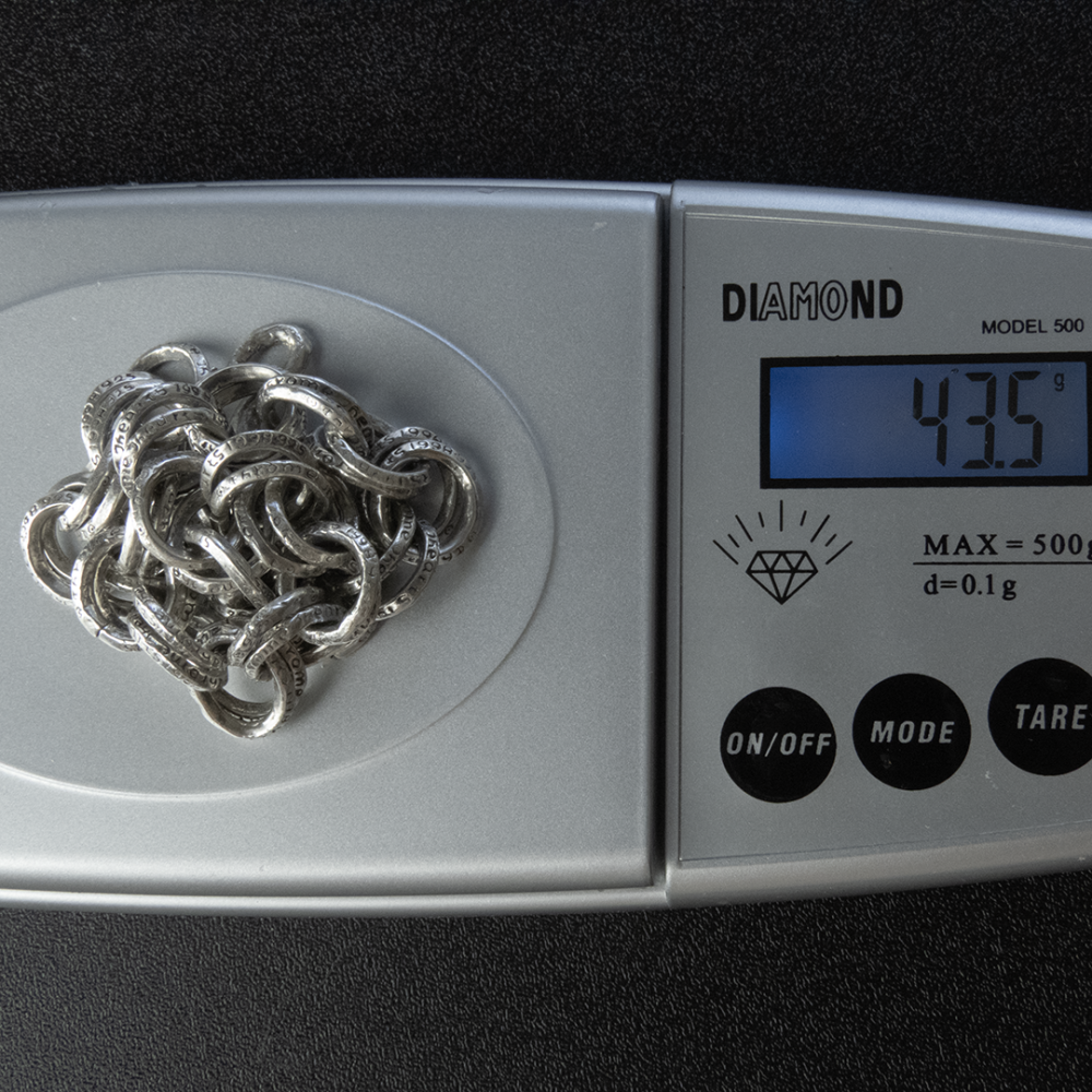 美國品牌Chrome Hearts克羅心925純銀 字母 雙環手鍊 男鍊 僅親自檢驗-細節圖7