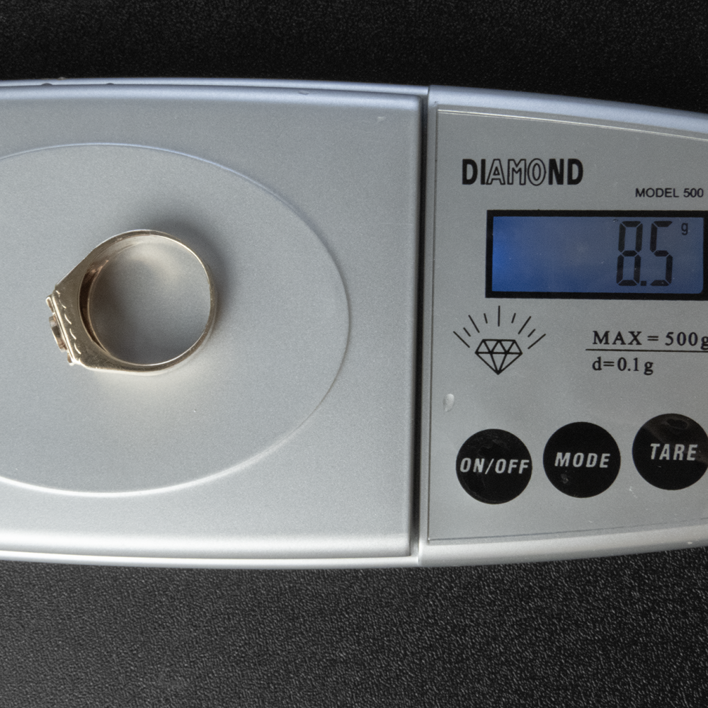 18K金復古風格造型V字水鑽寬版戒指  老件 #16-細節圖5