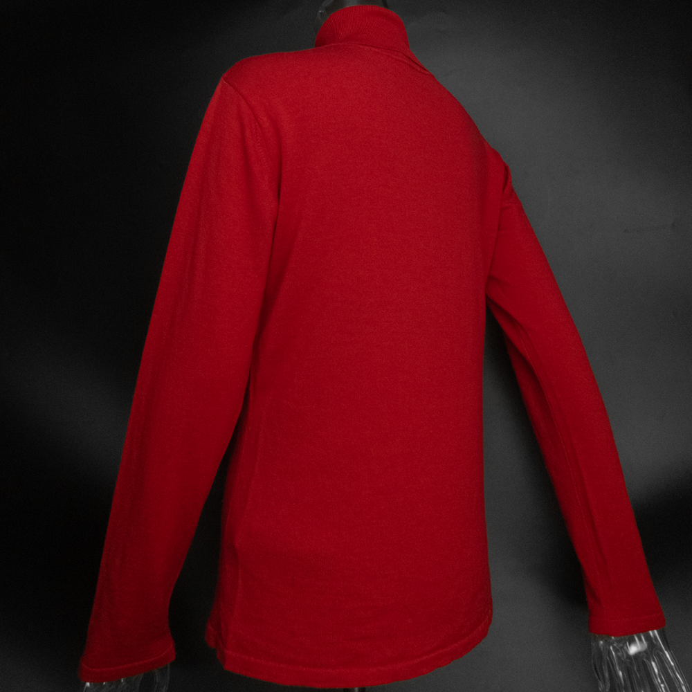 法國品牌Florence KORN pour ECRU正紅色純羊毛素面長袖高領套頭毛衣 L號-細節圖5